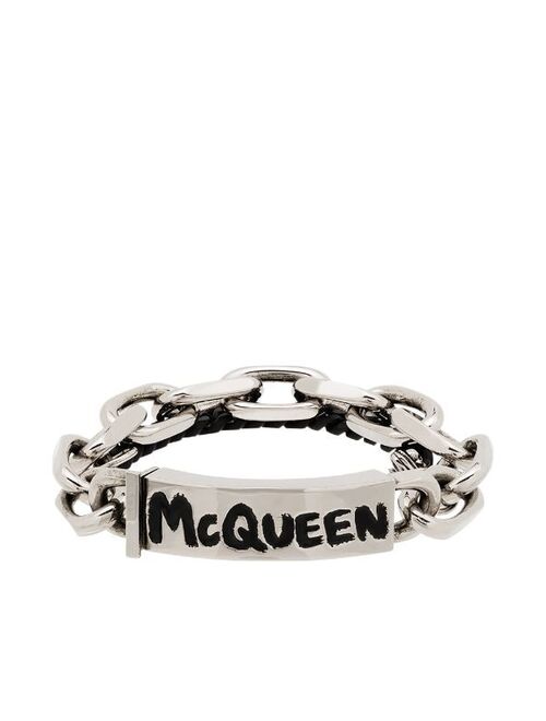 Alexander McQueen Graffiti chain bracelet