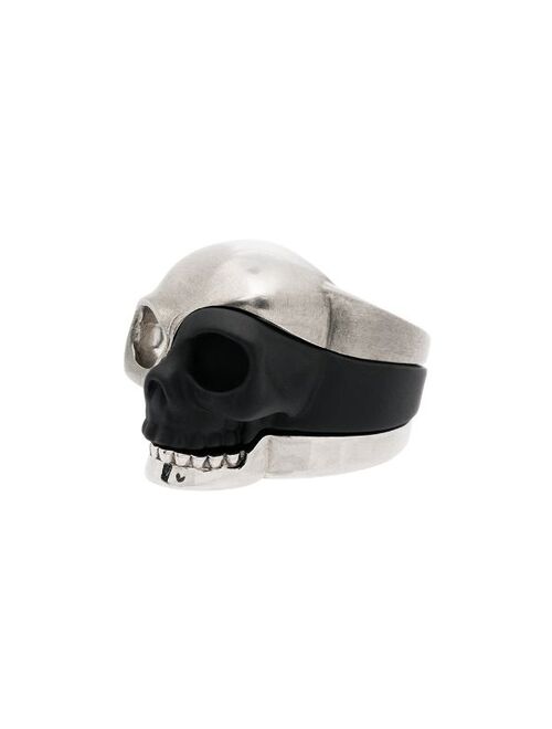 Alexander McQueen three-piece Skull motif ring