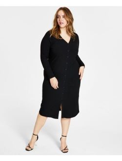 Plus Size Cardigan Dress, Created for Macy's