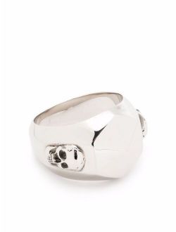 skull-appliqu signet ring