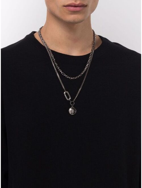 Alexander McQueen embossed-logo necklace