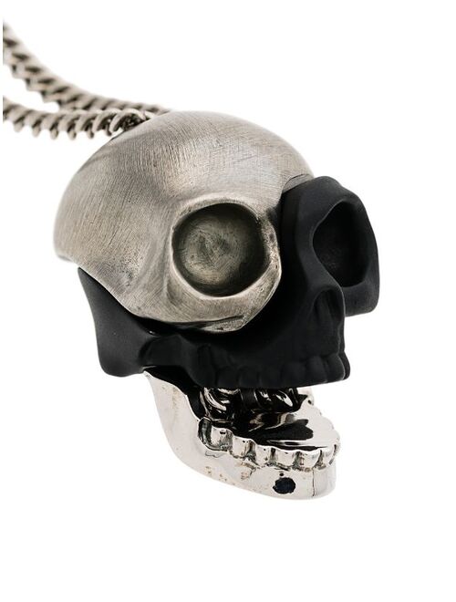 Alexander McQueen divided skull pendant necklace
