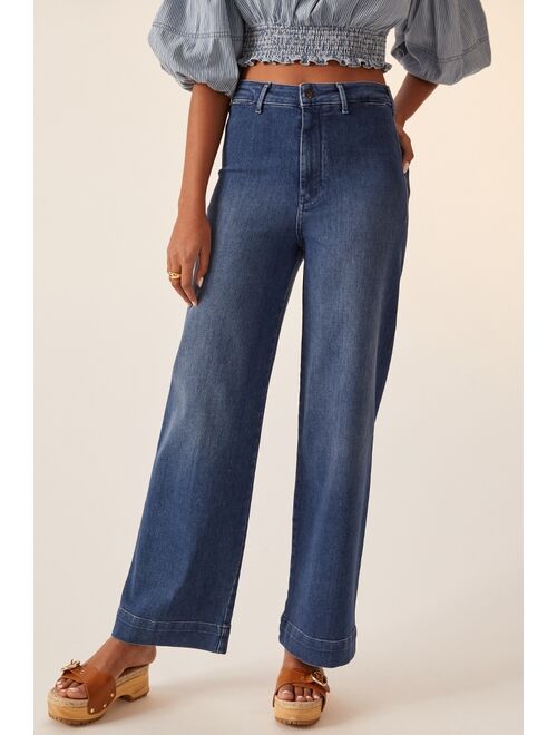 Buy Pilcro The Skipper High-Rise Wide-Leg Jeans online | Topofstyle