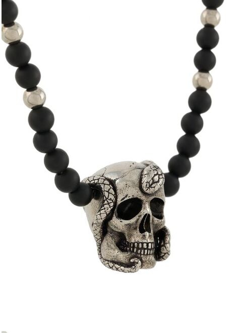 Alexander McQueen snake skull beaded necklace