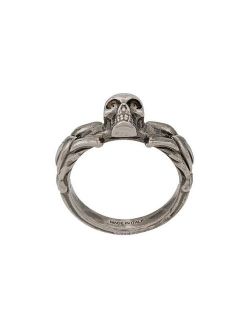 skull-detail braided ring