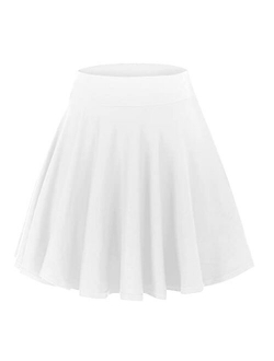 Women's Mini Skater Flared Skirt Printed and Solid Tennis Skirt