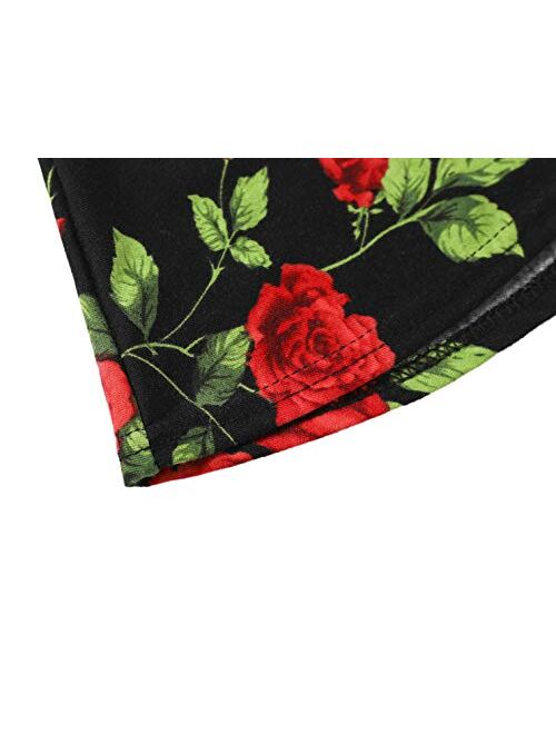 Urban CoCo Women's Mini Skater Flared Skirt Printed and Solid Tennis Skirt