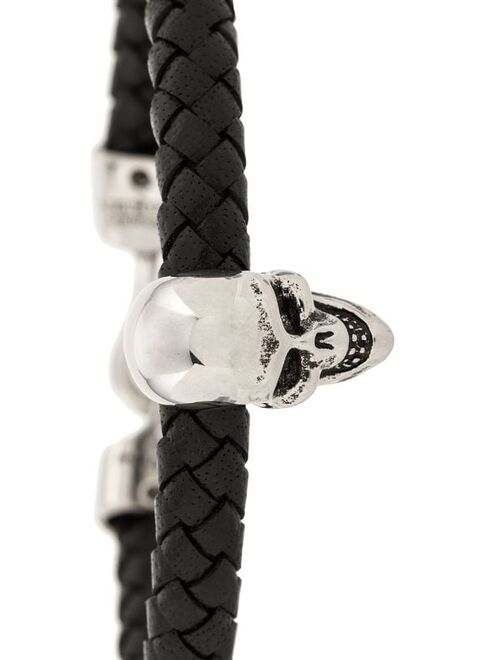 Alexander McQueen skull charm braided bracelet