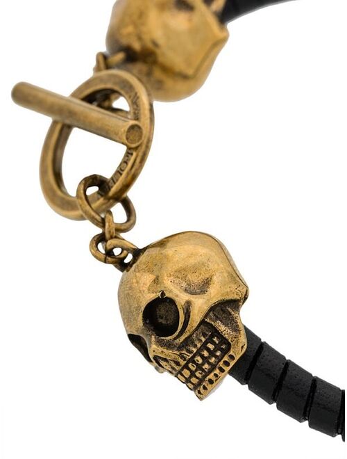 Alexander McQueen Skull leather bracelet