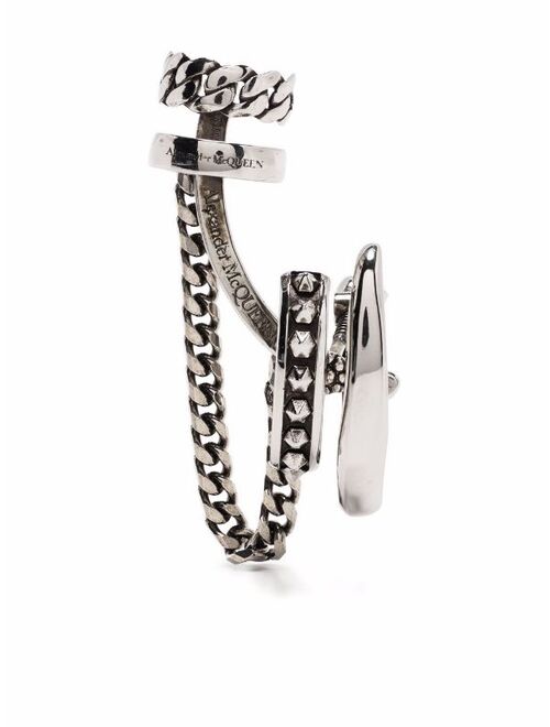 Alexander McQueen chain-embellished ear cuff