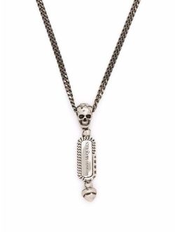 Skull charm chain necklace