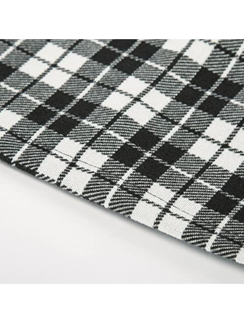 Belle Poque Women's High Waist Mini Skirt Tweed A-Line Pencil Skirt with Pocket