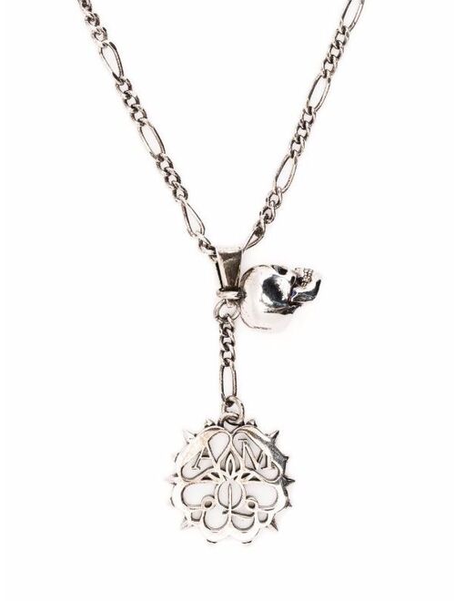 Alexander McQueen studded seal and skull necklace