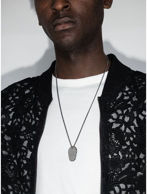 Alexander McQueen Skull Tag curb-chain necklace
