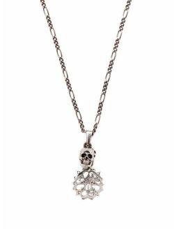 Skull-charm chain necklace