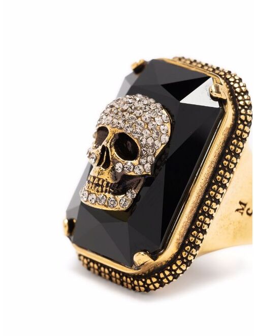 Alexander McQueen skull embellished ring