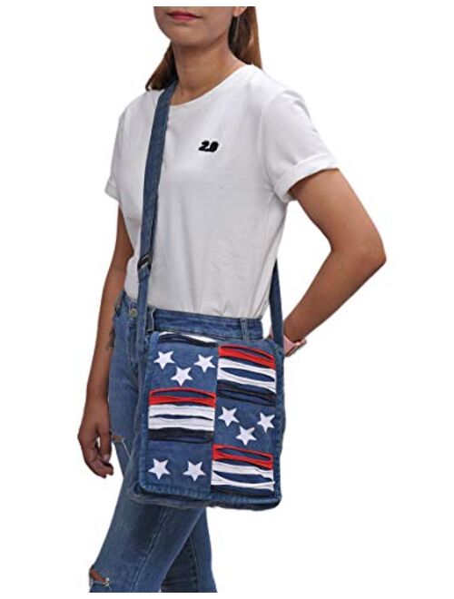 The Collection Royal Stars and Stripes Blue Mini Crossbody Bag