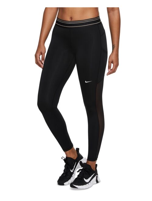 Nike Women's Pro Dri-FIT Mesh-Pocket Full Leggings