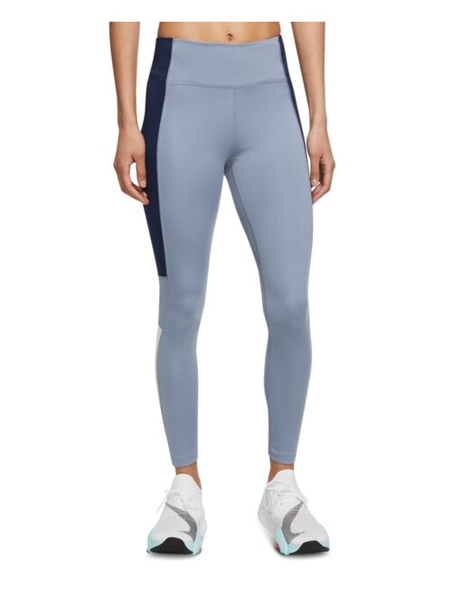 Nike Dri-FIT One Plus Size Color-Block Mid-Rise 7/8 Tights