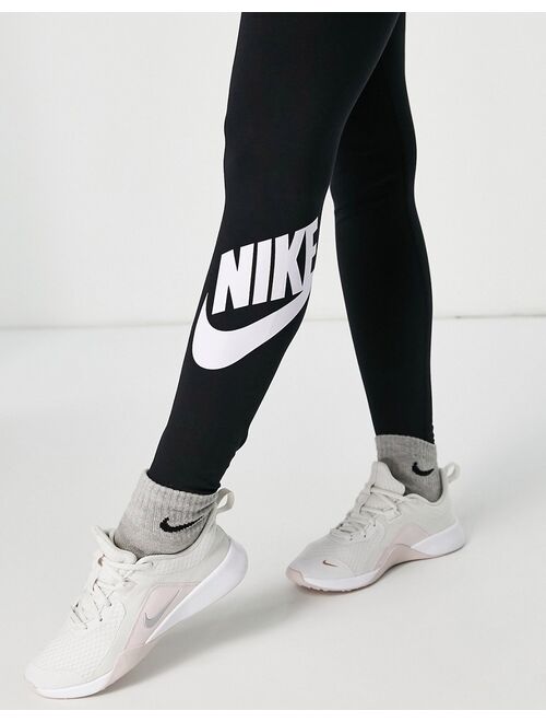 Nike Essential futura high-rise leggings in black