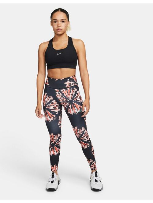 Nike Resortwear Pack tie-dye effect 7/8 leggings in black