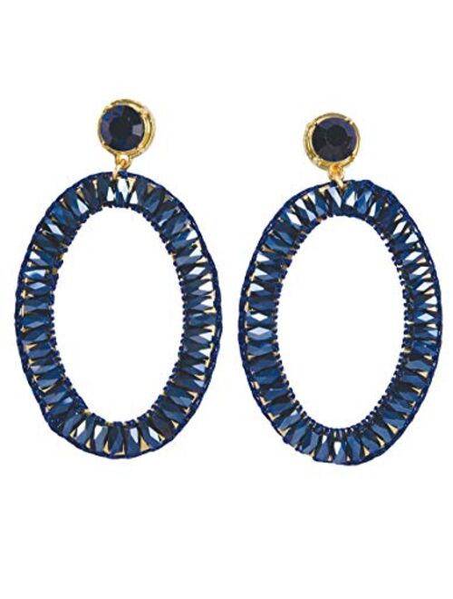 The Collection Royal Dream Oval Shell and Glass Stud Earring