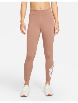 animal print logo leggings in brown