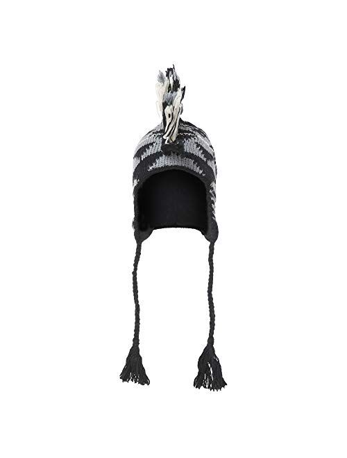 THE COLLECTION ROYAL Mohawk Woolen Lined Beanie Ear Flap Hat