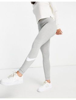 Essentials Swoosh leggings in gray heather