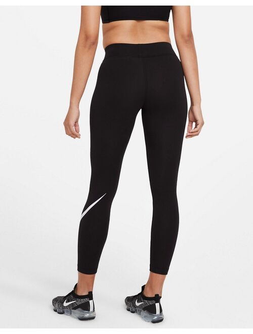 Nike Essentials Swoosh leggings in black