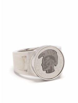 mohican-head stamp signet ring