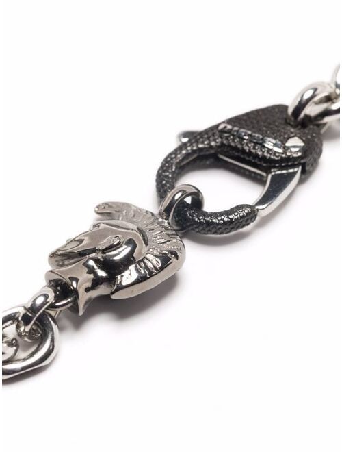 Diesel charm-chain bracelet