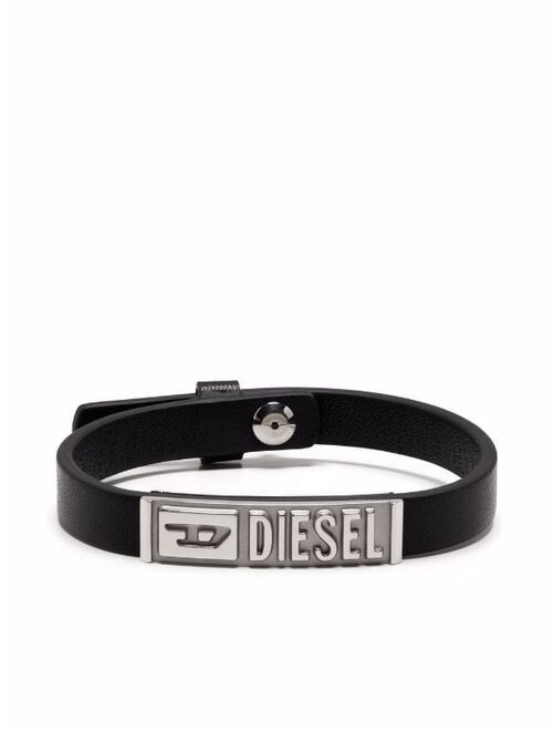 Diesel logo-engraved ID bracelet