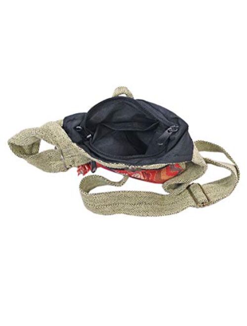 The Collection Royal Geometric & Fringe Accent Mini Sling Crossbody Hobo Bag Hippie Purse Bohemian