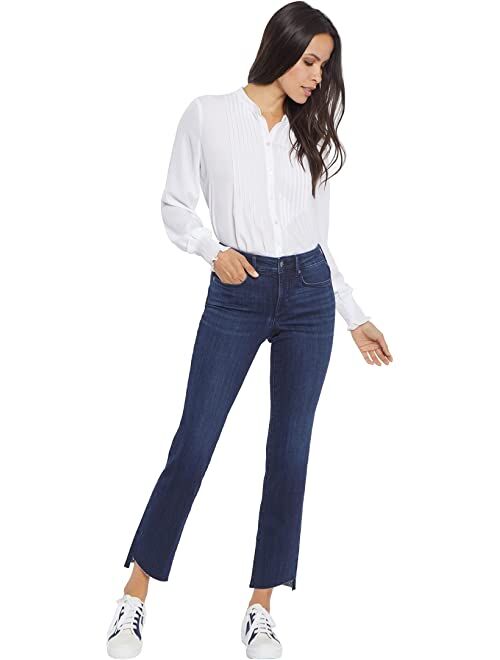 NYDJ Marilyn Straight Ankle Jeans with Angled Frayed Hems in Norwalk