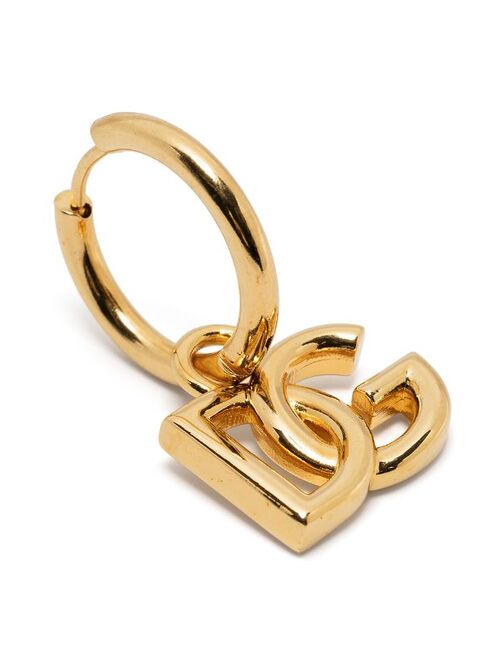 Dolce & Gabbana logo-plaque hoop earrings