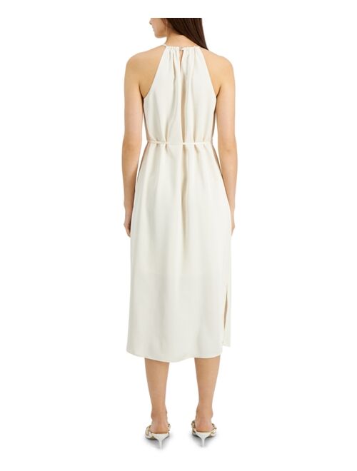 INC International Concepts Satin Crepe Halter Midi Dress, Created for Macy's