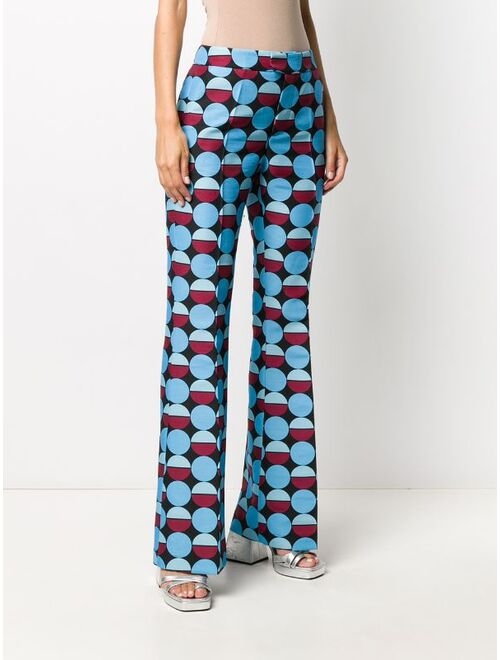 La DoubleJ geometric-print slim fit trousers