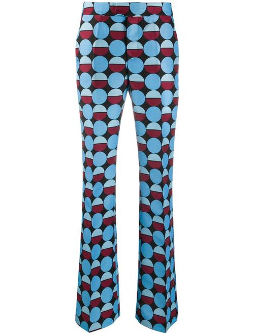 La DoubleJ geometric-print slim fit trousers