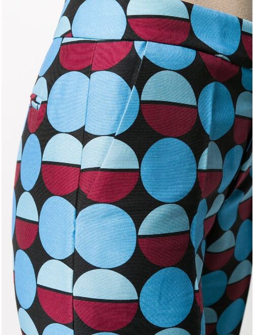 La DoubleJ geometric-print slim fit trousers