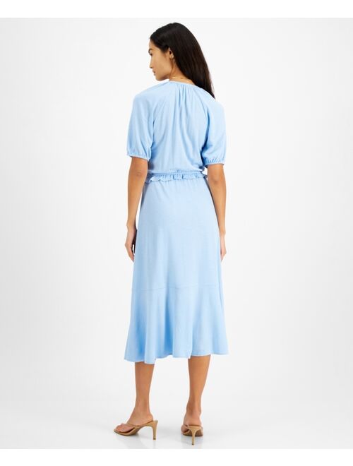 INC International Concepts Short Sleeve Midi Dress, Created for Macy's
