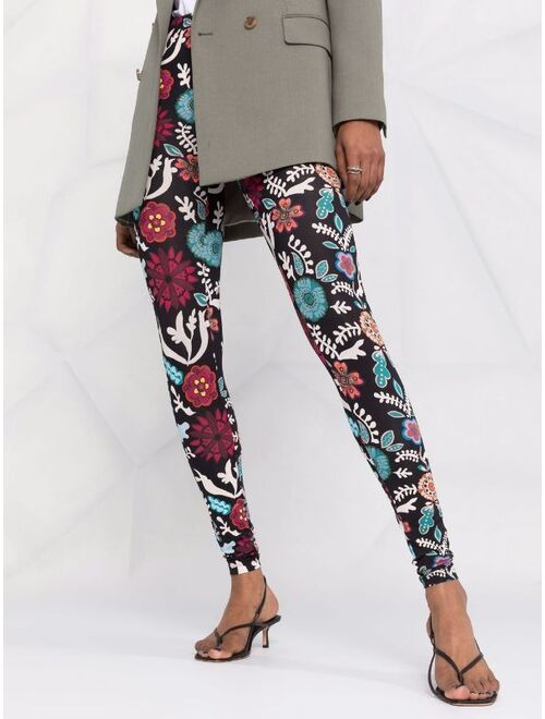 La DoubleJ floral-print stretch leggings