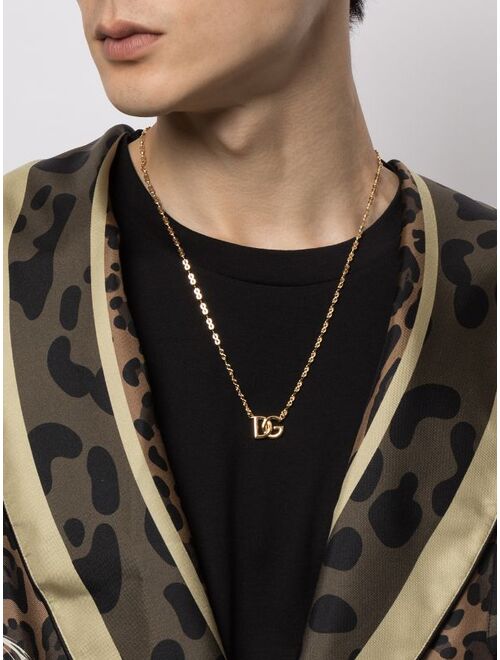 Dolce & Gabbana DG logo-plaque chain-link necklace