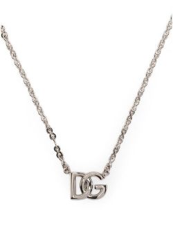 logo-plaque chain necklace