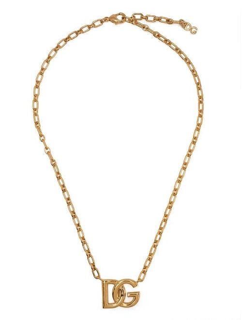 Dolce & Gabbana logo-plaque chain-link necklace