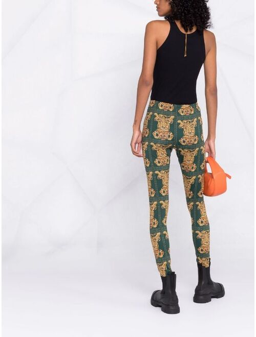 La DoubleJ floral-print stretch leggings