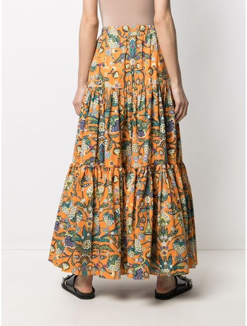 La DoubleJ floral print maxi skirt