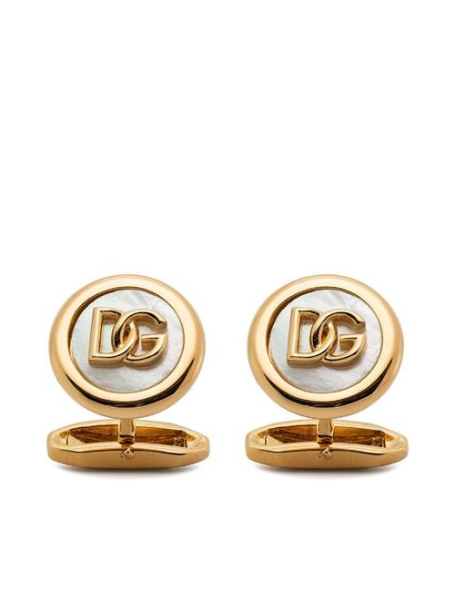Dolce & Gabbana DG logo-plaque cufflinks
