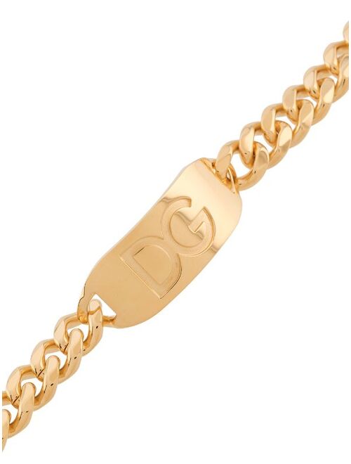 Dolce & Gabbana engraved logo link chain bracelet