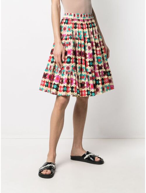 La DoubleJ geometric mid skirt